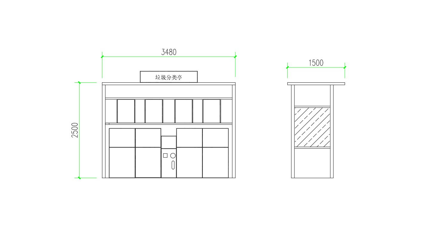 智能垃圾亭,定時定點垃圾收集點,小區垃圾分類站尺寸.jpg